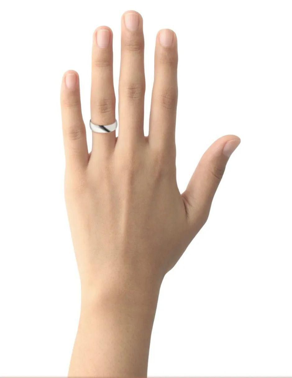 Argolla de oro blanco 14 k