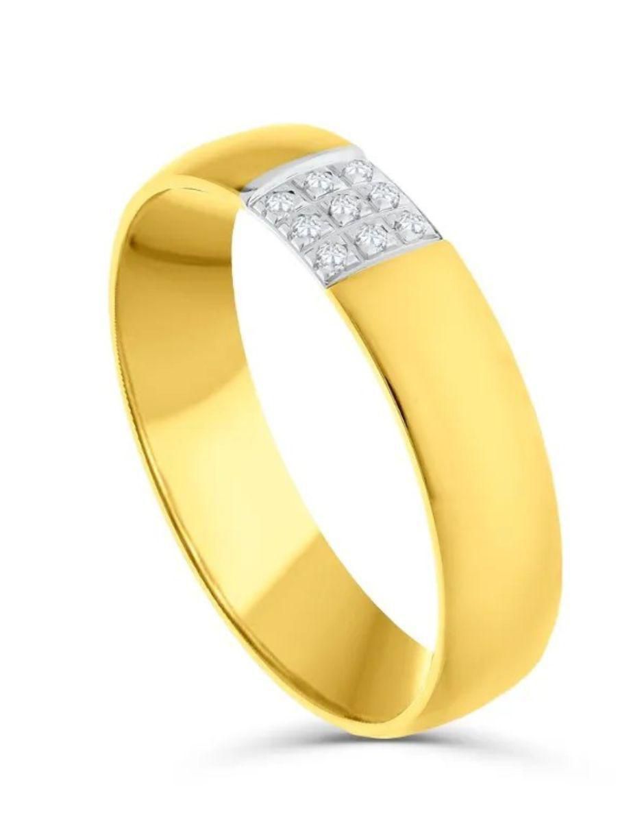 Argolla de oro 14 k diamante 4