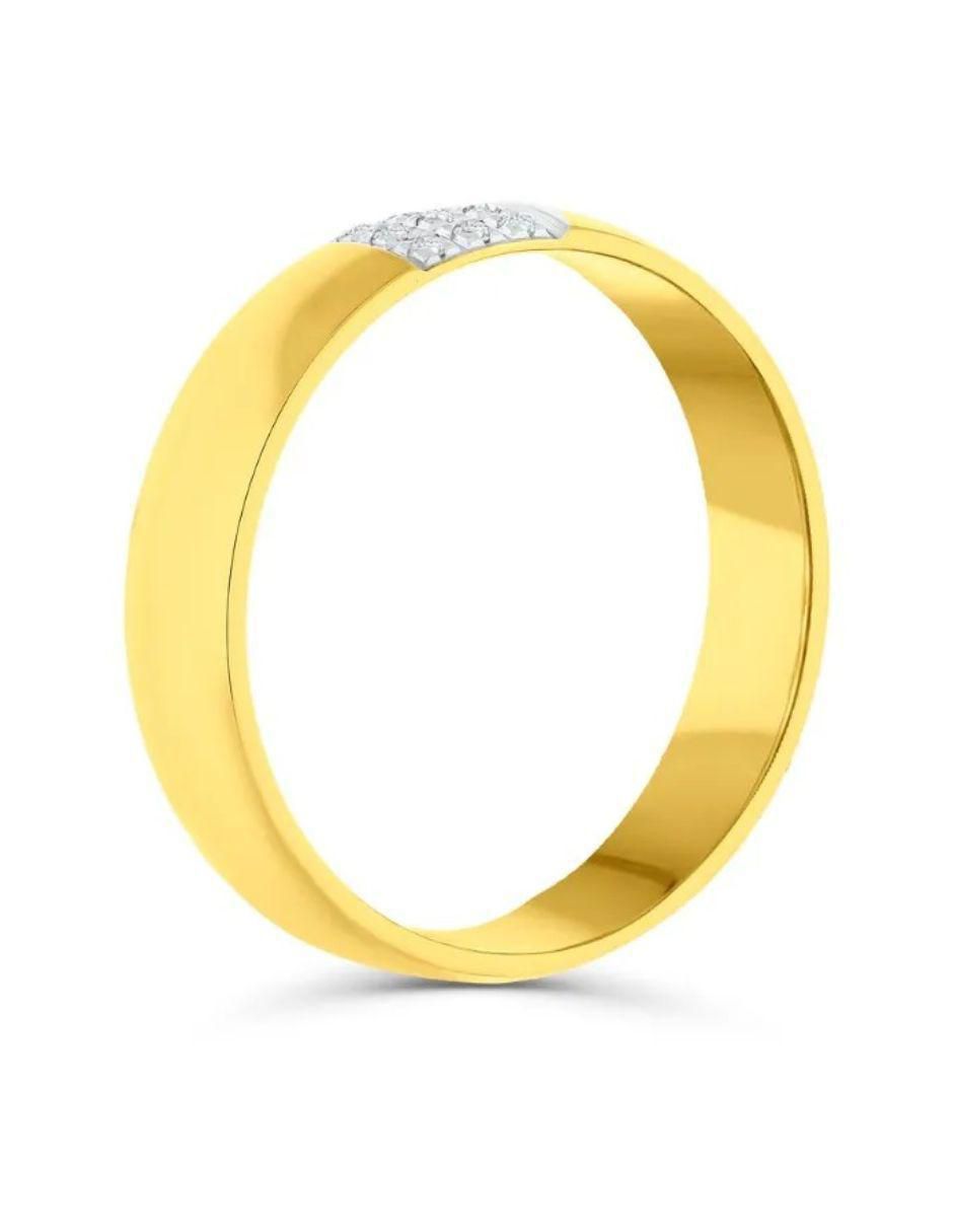 Argolla de oro 14 k diamante 3