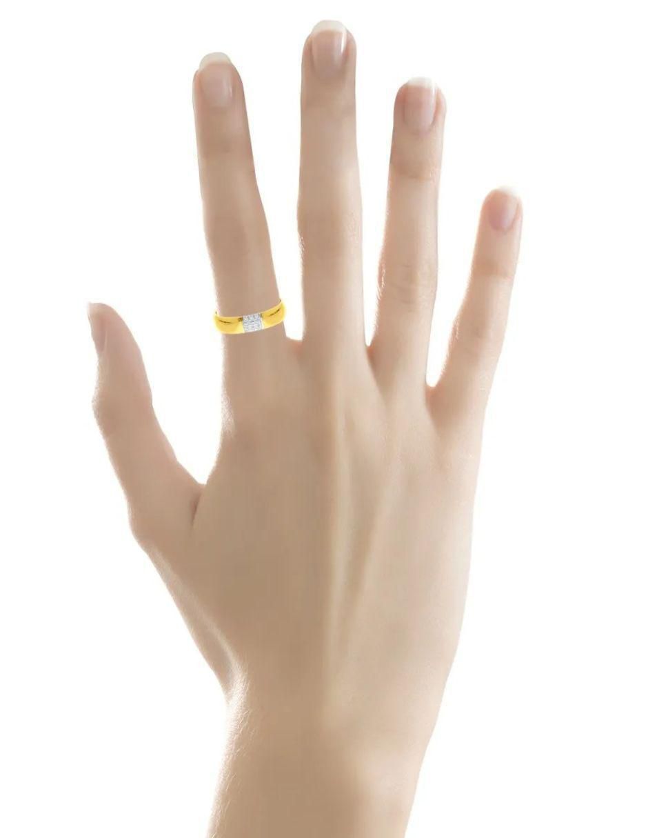 Argolla de oro 14 k diamante 2