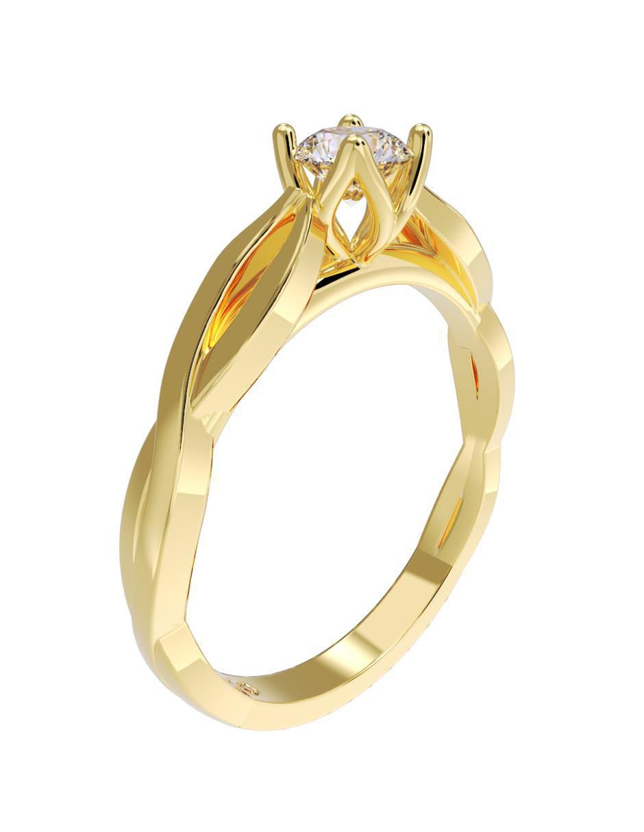 Anillo de compromiso 14 k 4