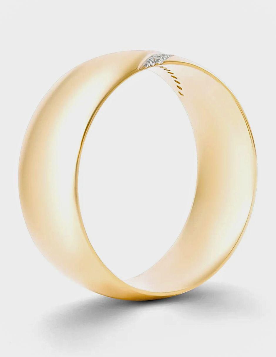 Argolla de oro 14 k diamante 3