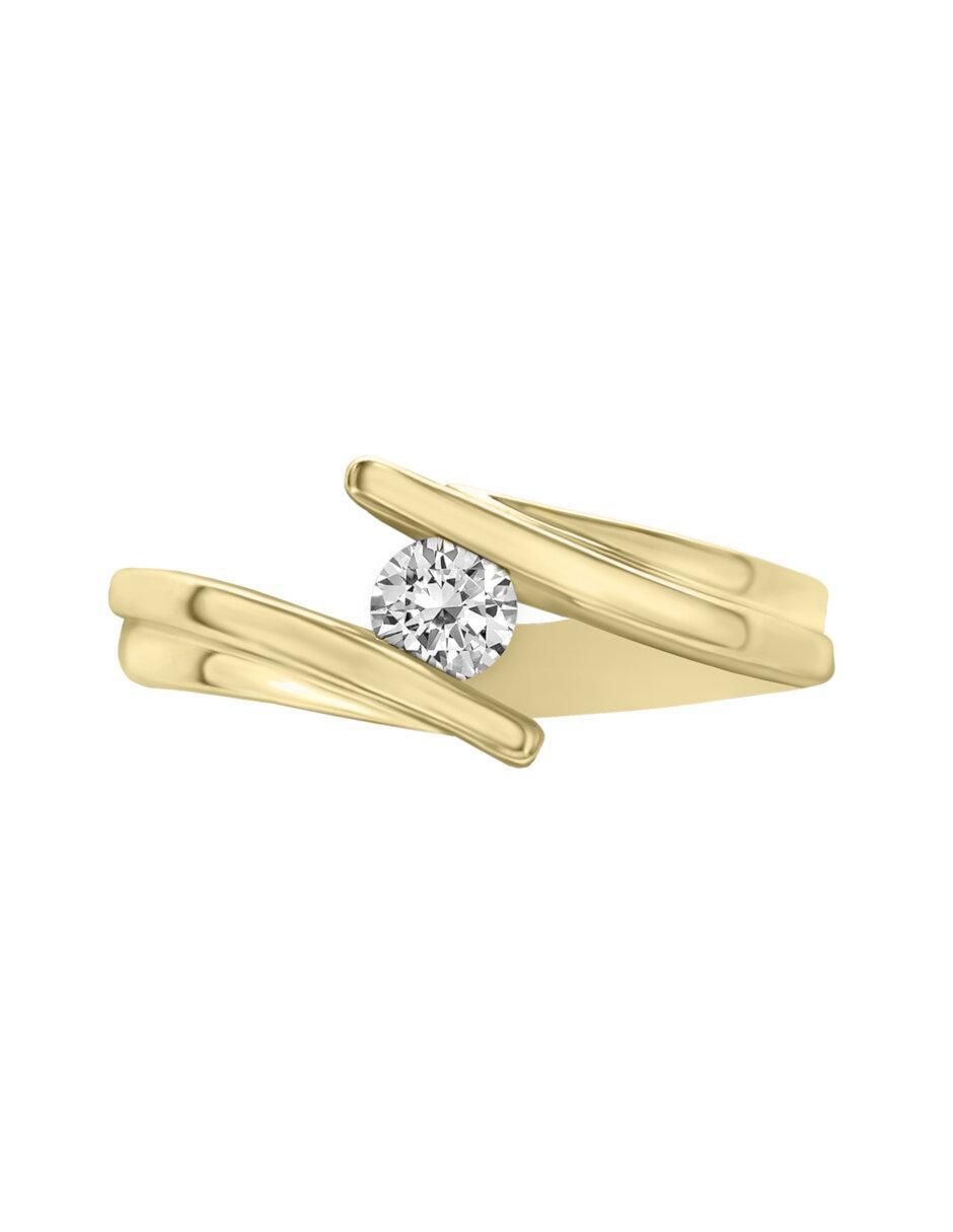 Anillo de compromiso 14 k diamante