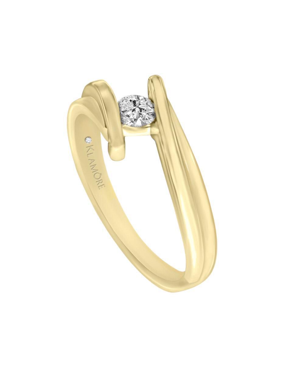 Anillo de compromiso 14 k diamante 3