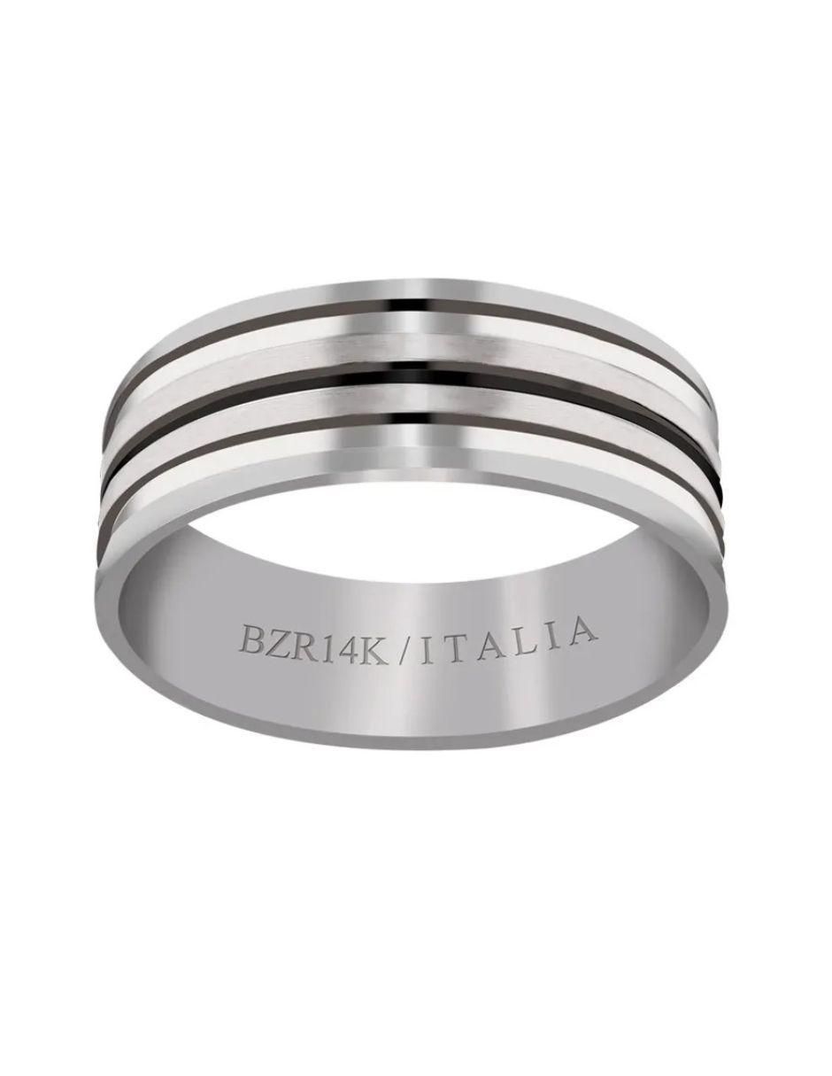 Argolla de oro blanco 14 k Argolla de oro blanco 14 k