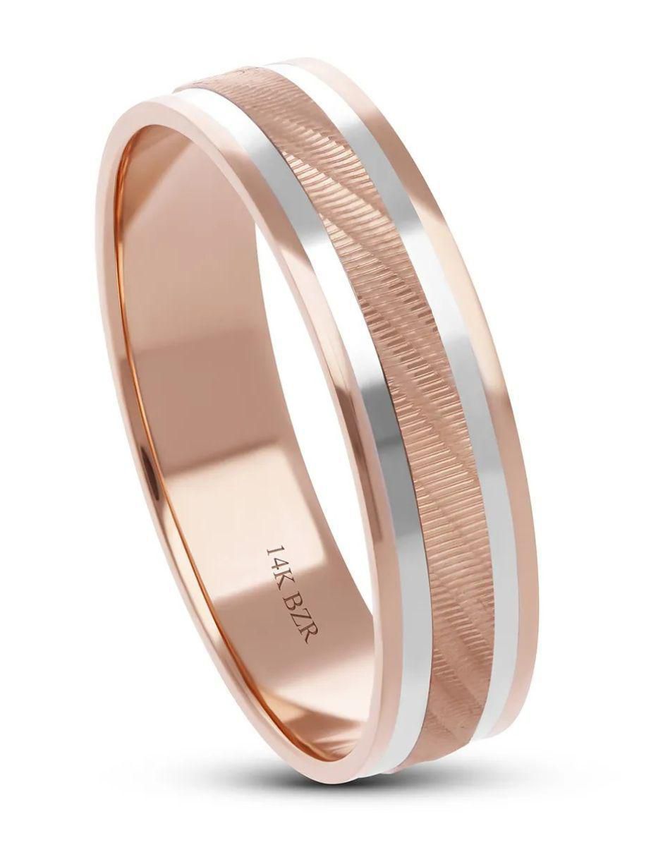 Argolla de oro blanco 14 k