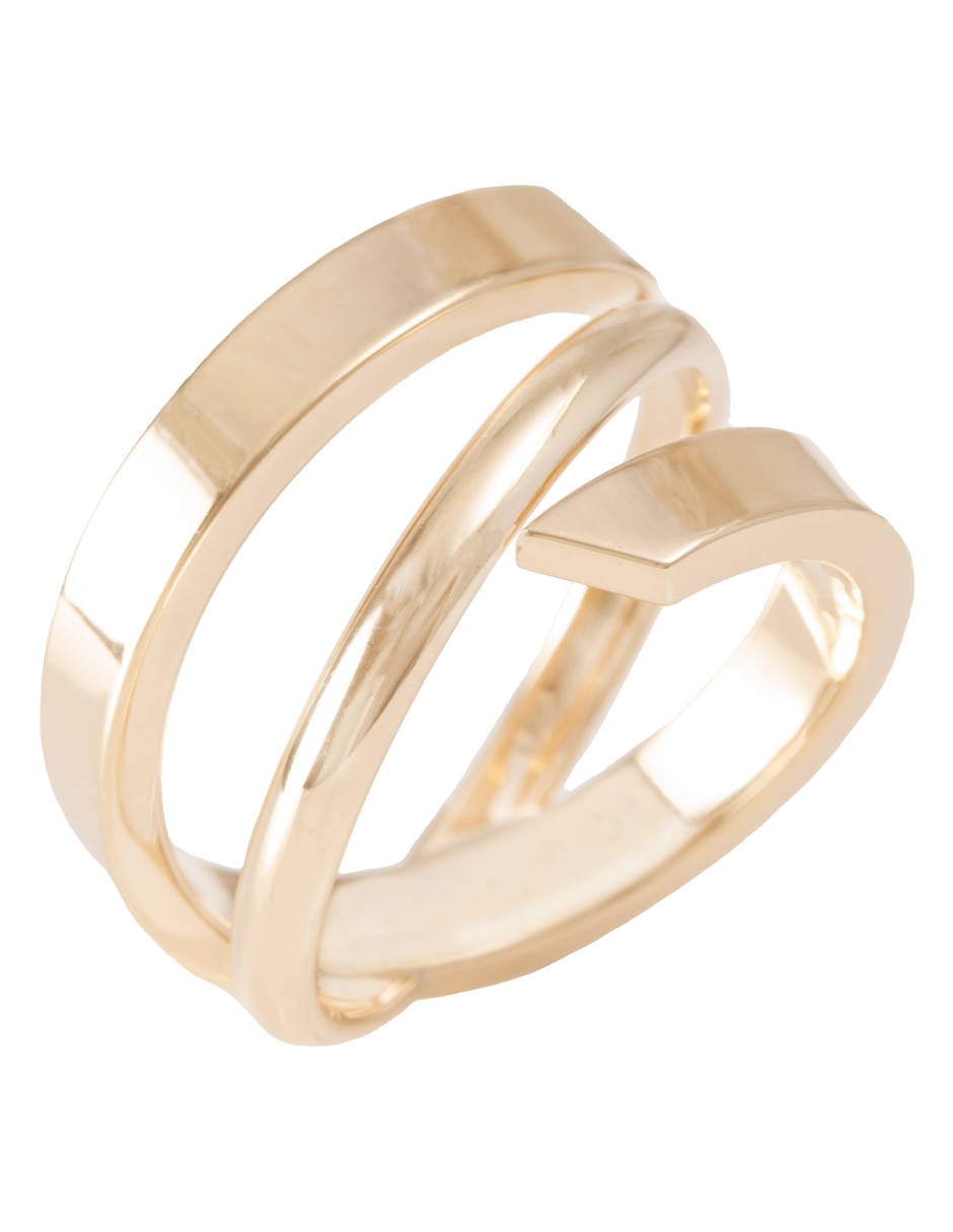 Anillo 14 k de oro pulido