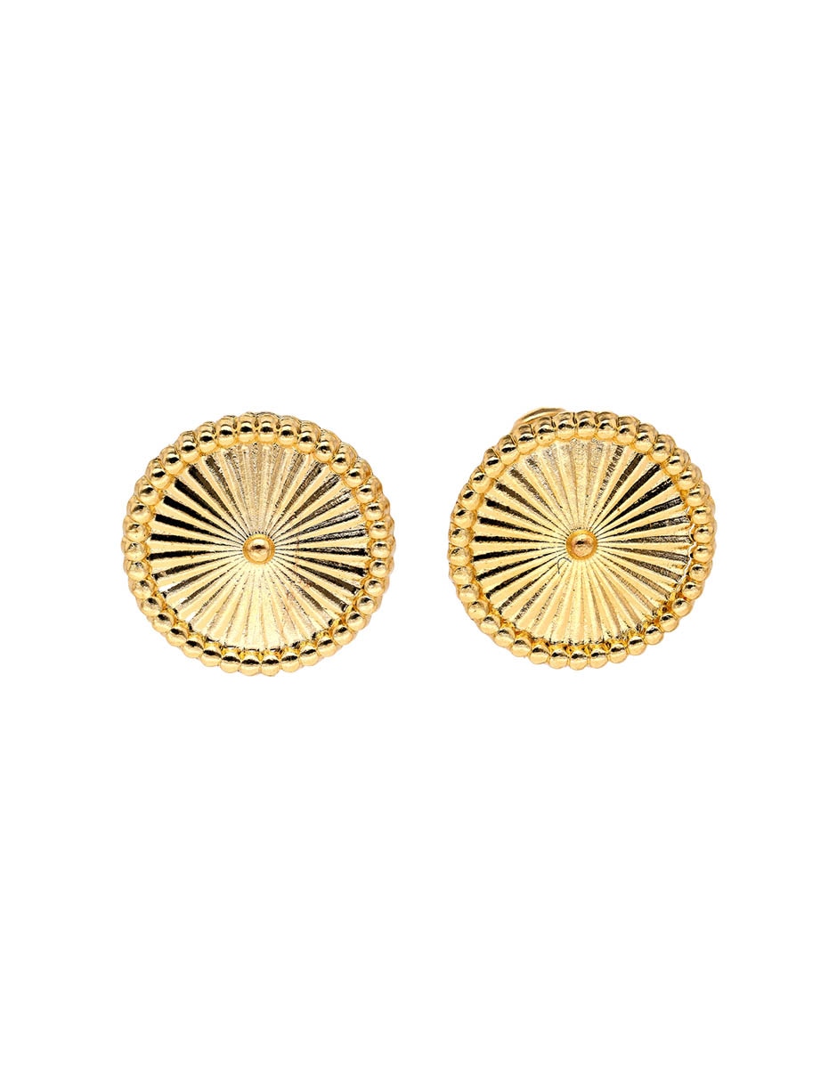 Broqueles Casal de oro 14 k con acabado lustre