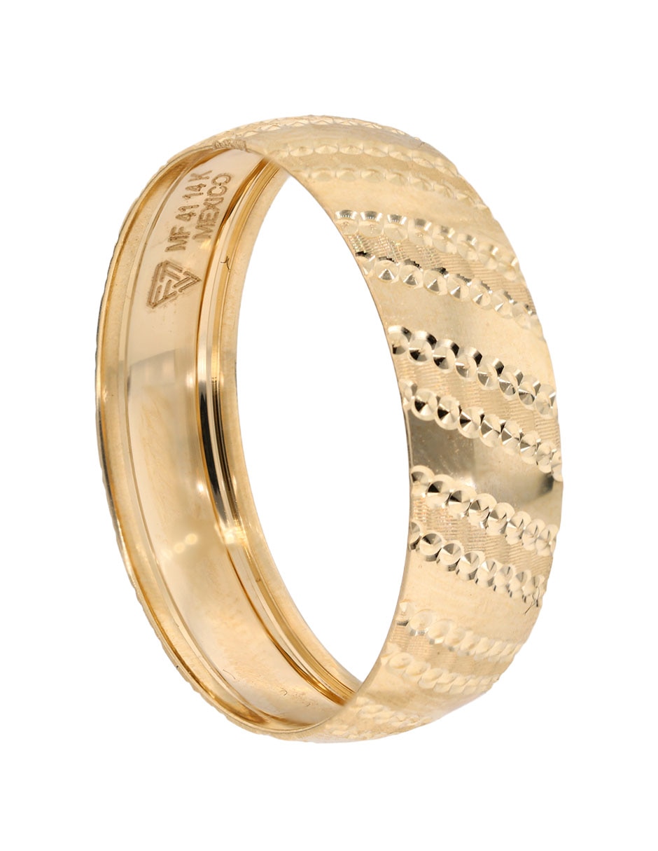 Argolla de oro amarillo 14 k Fonelli