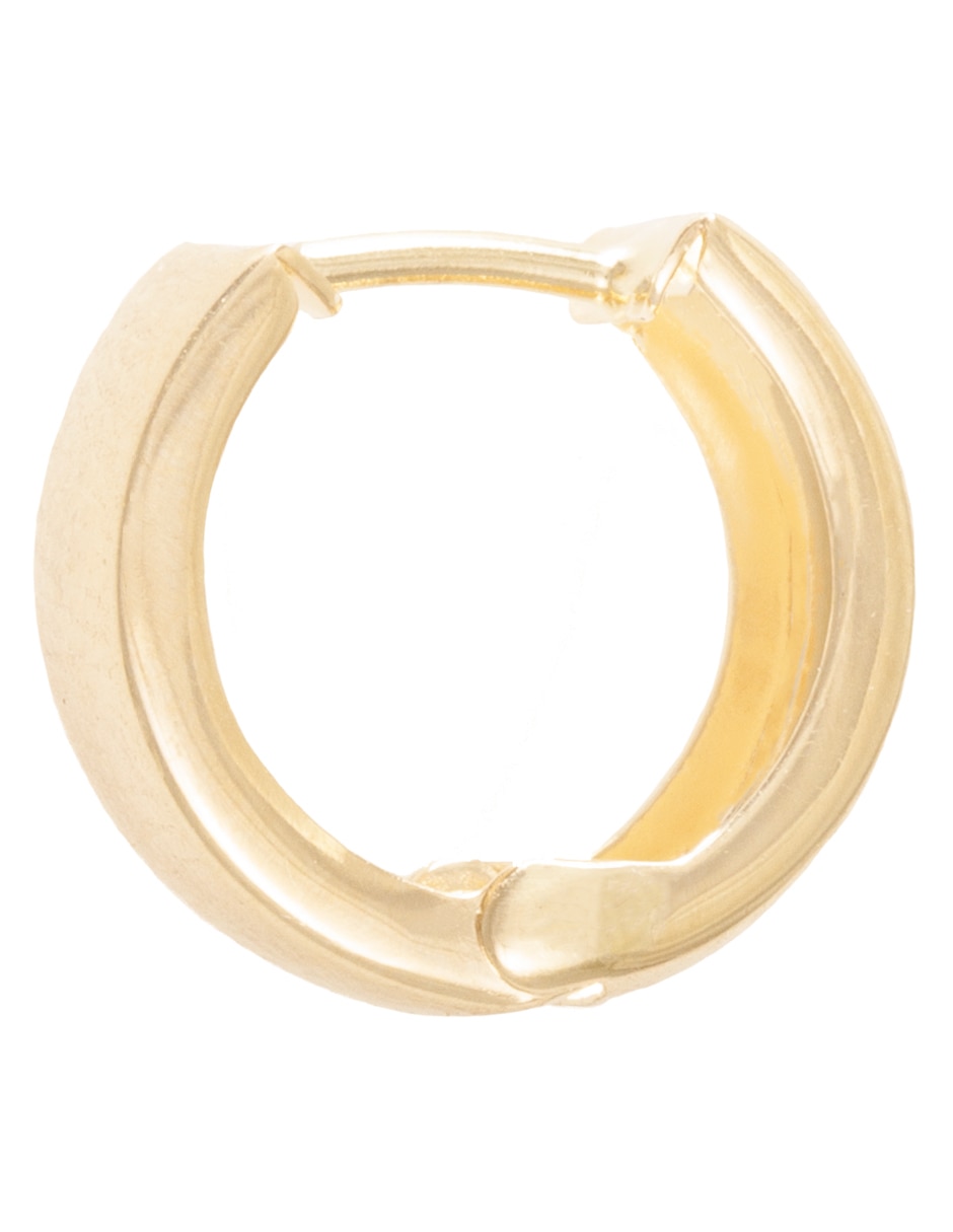 Aretes redondos de oro 14 K con acabado diamantado 2