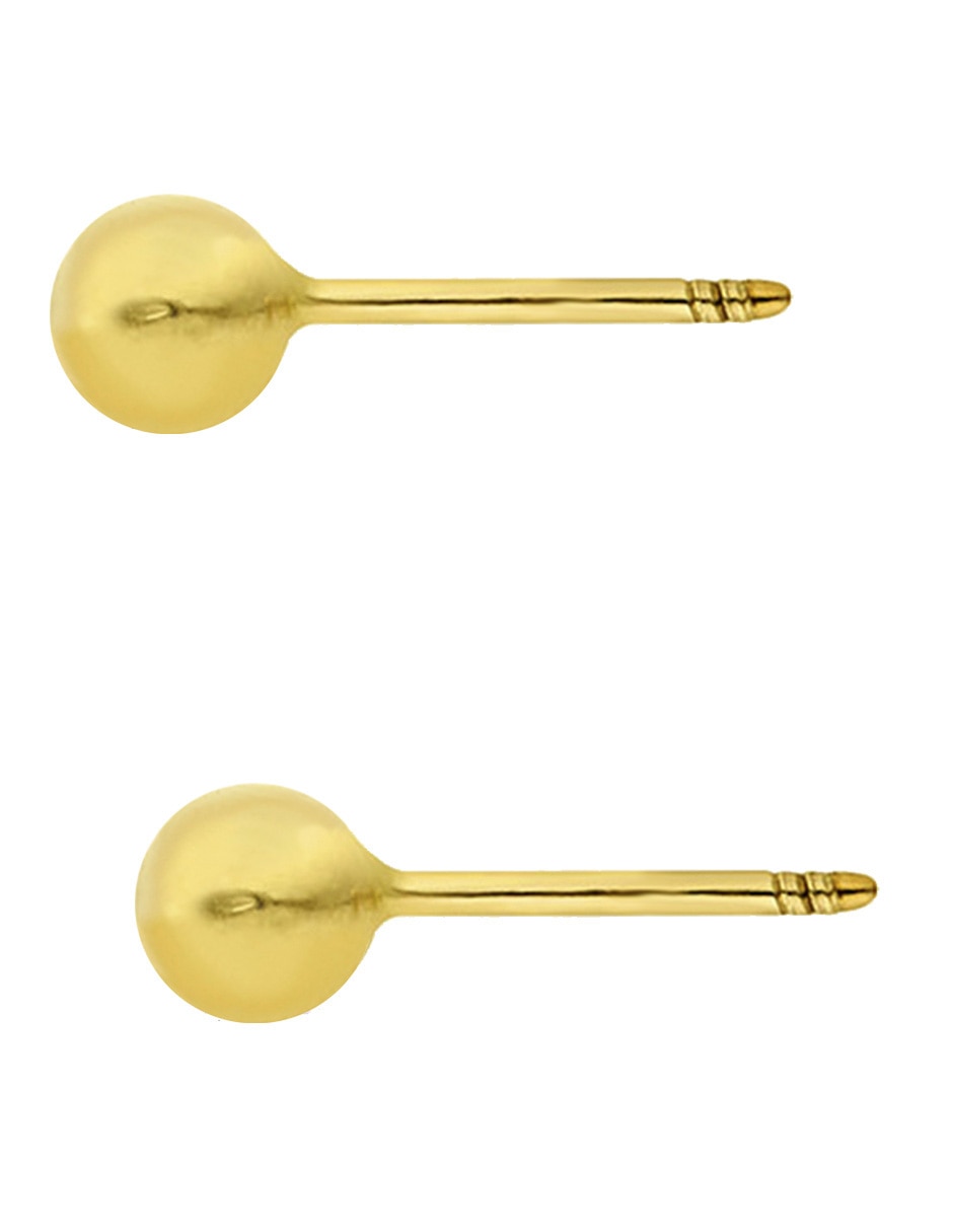 Broqueles "de (si aplica)" redonda no aplica alta joyeria "de" oro amarillo 14 k "con acabado" pulido sin gema 2