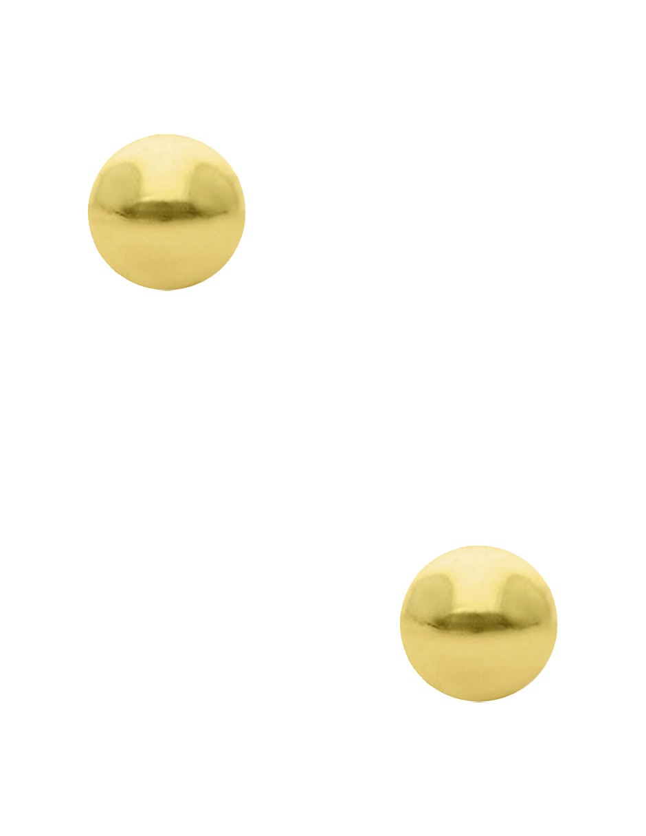 Broqueles de esfera Sabelli de oro amarillo 14 K con acabado pulido