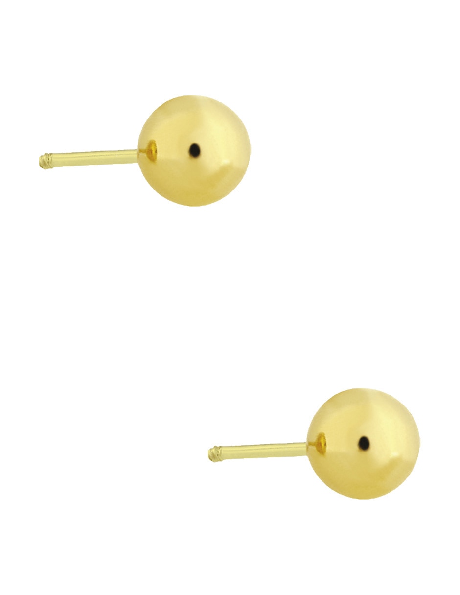 Broqueles de esfera Sabelli de oro amarillo 14 K con acabado pulido