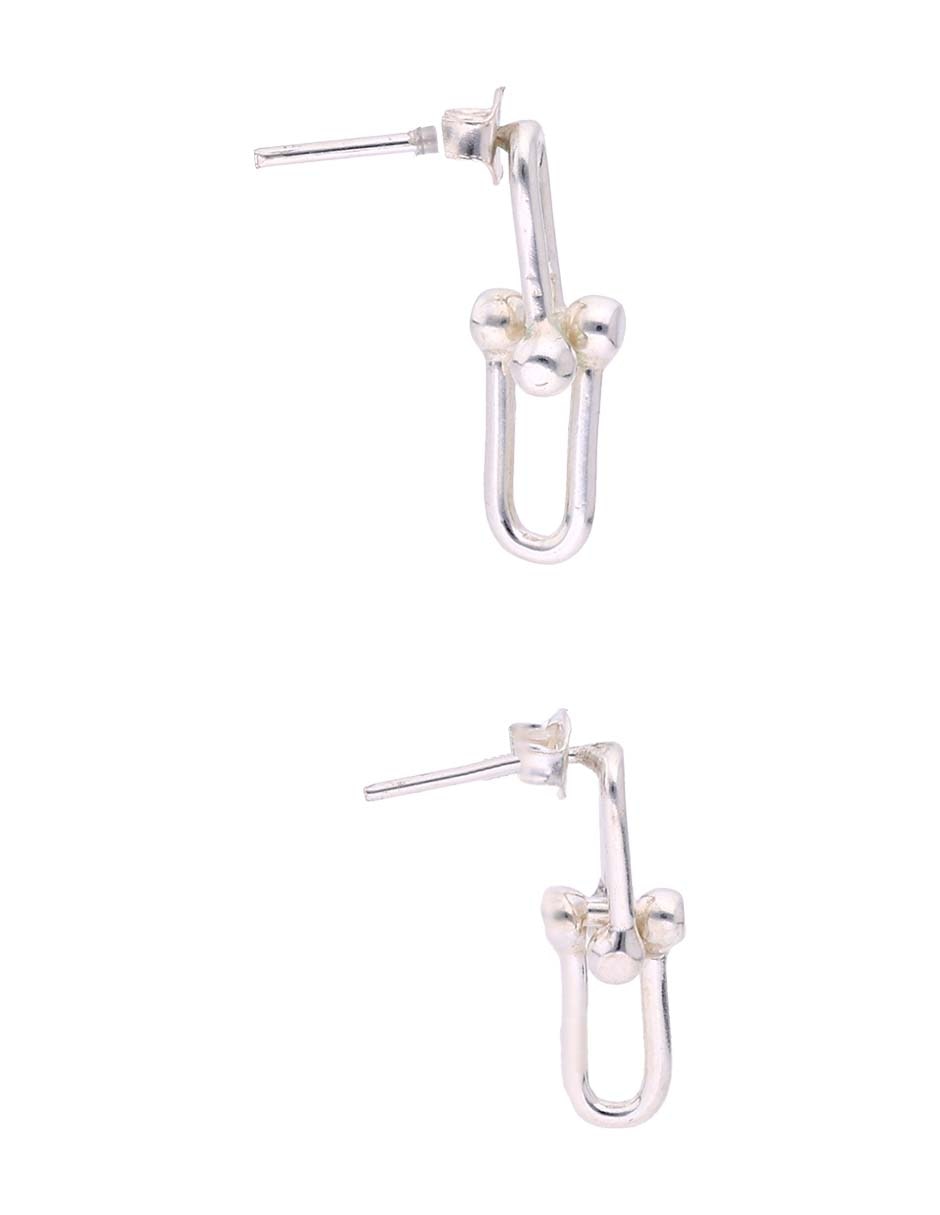 Aretes de eslabones E&N Cherny de plata P 925 con acabado brillante