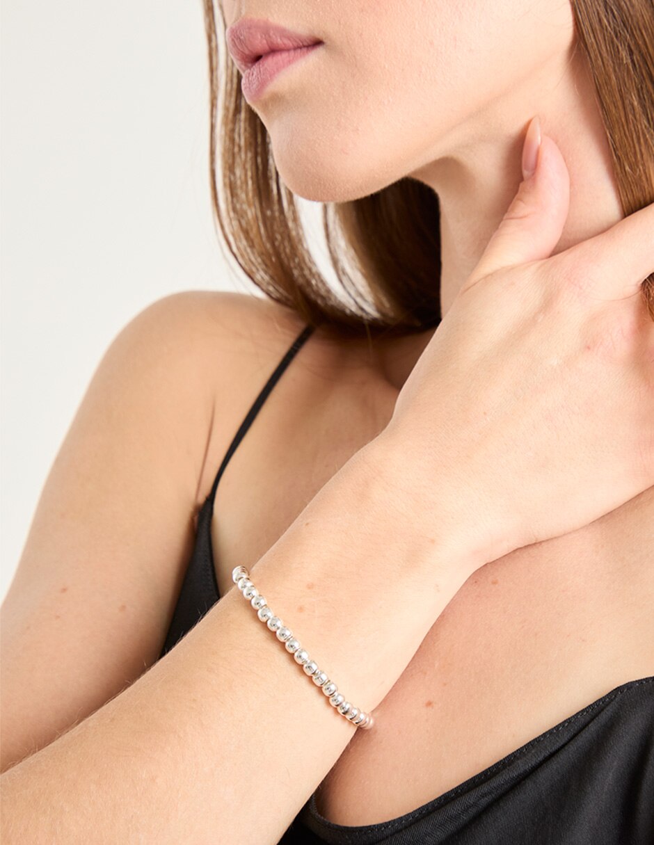 Pulsera de plata P 925 Fashion con acabado brillante 3