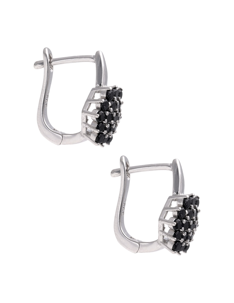 Aretes de flor de plata P 925 con acabado brillante 3