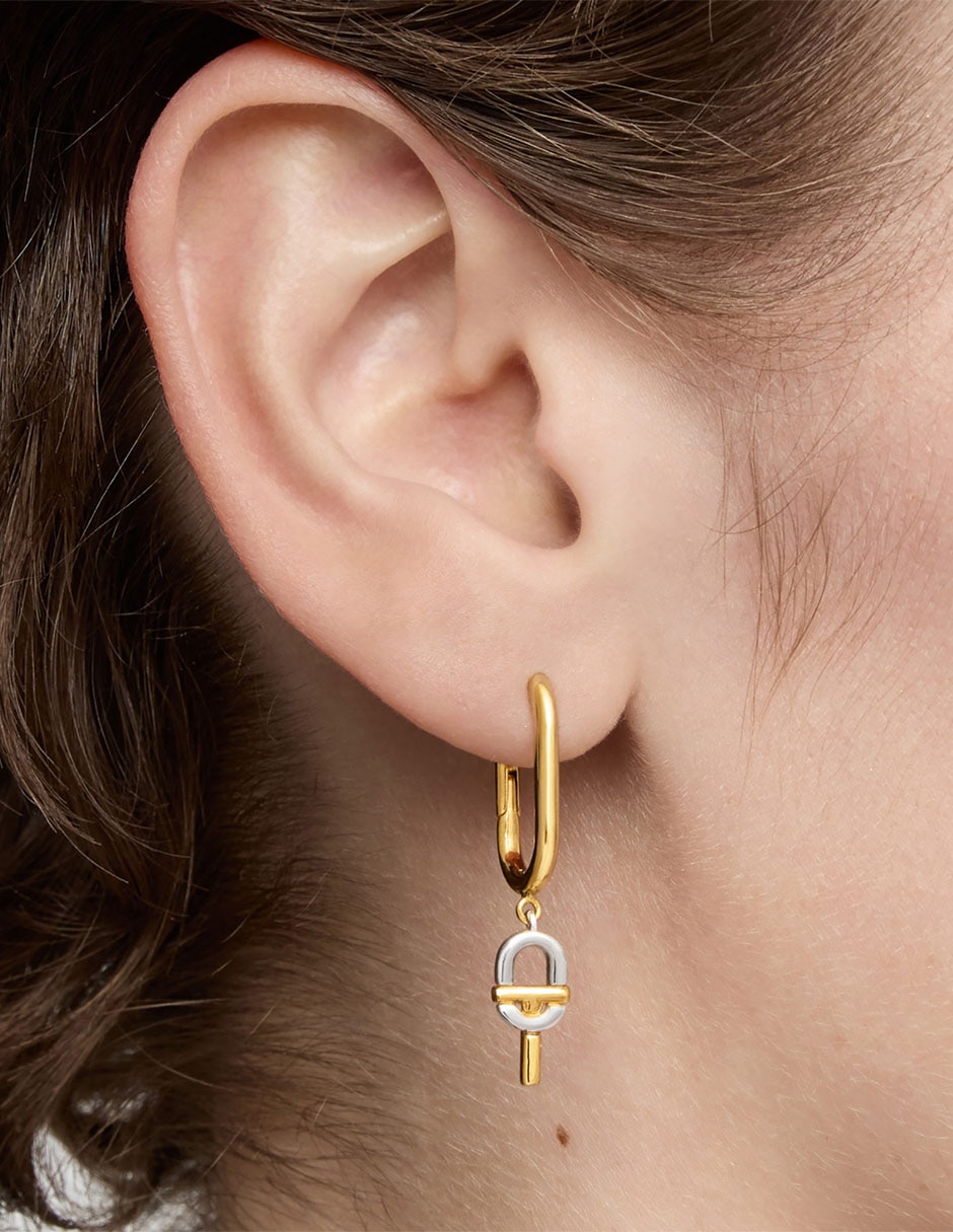 Aretes de aro de plata P 925 4