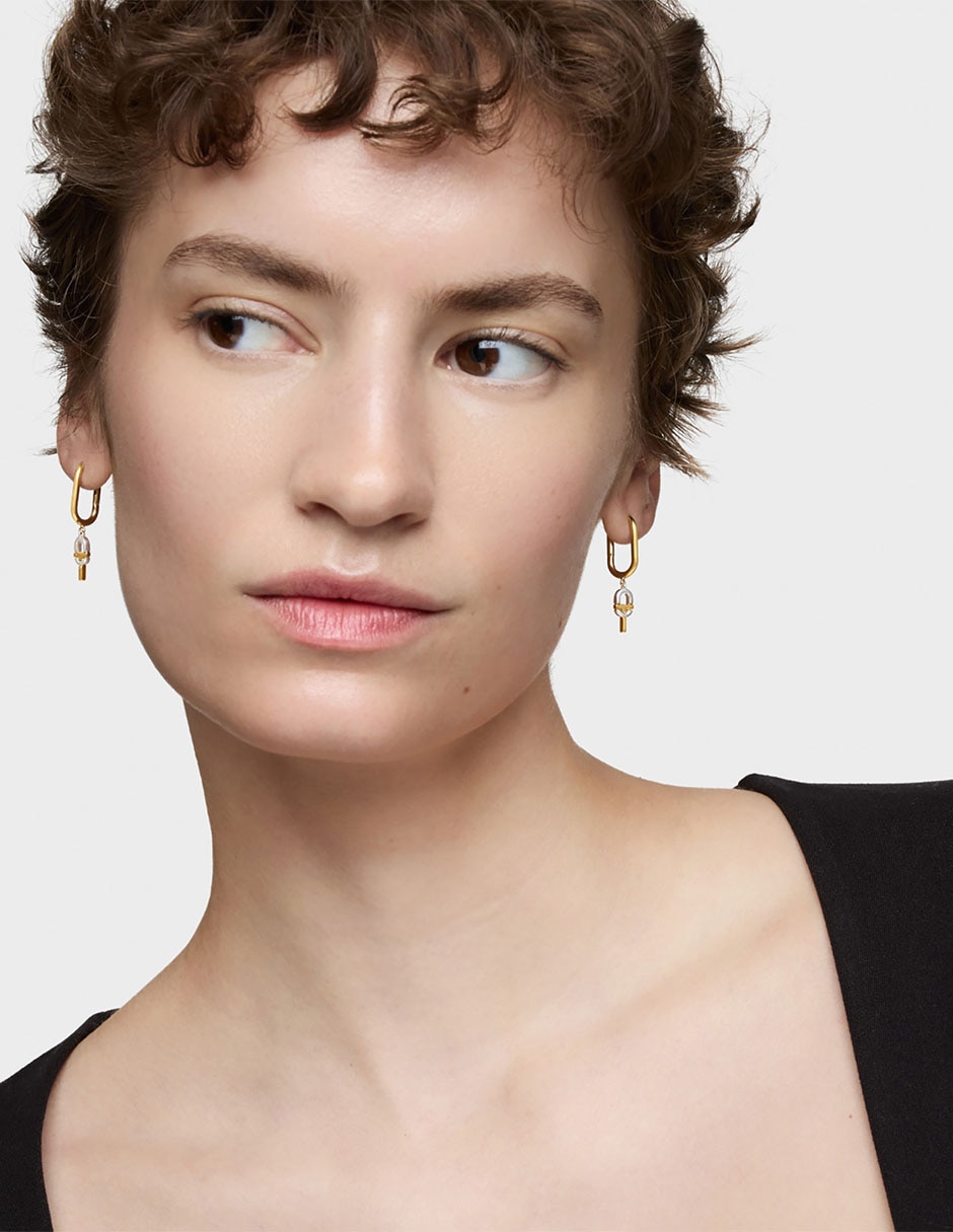 Aretes de aro de plata P 925 6