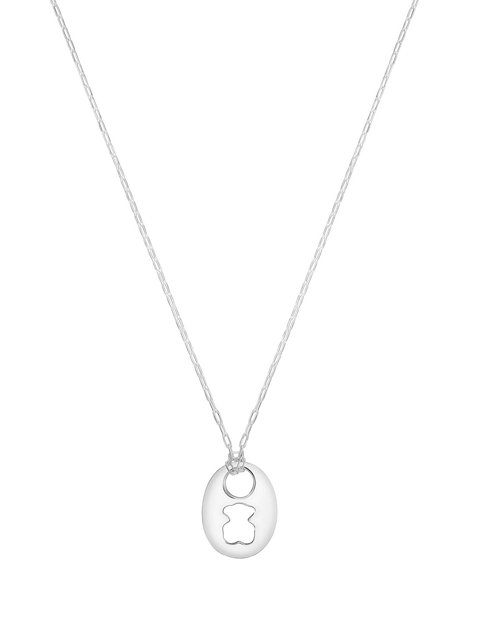 Collar de ovalado Calabrote Oso de plata P 925 Collar de ovalado Calabrote Oso de plata P 925