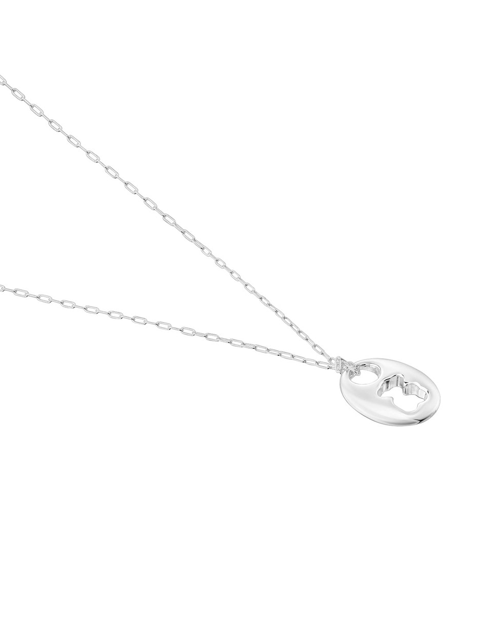 Collar de ovalado Calabrote Oso de plata P 925 3