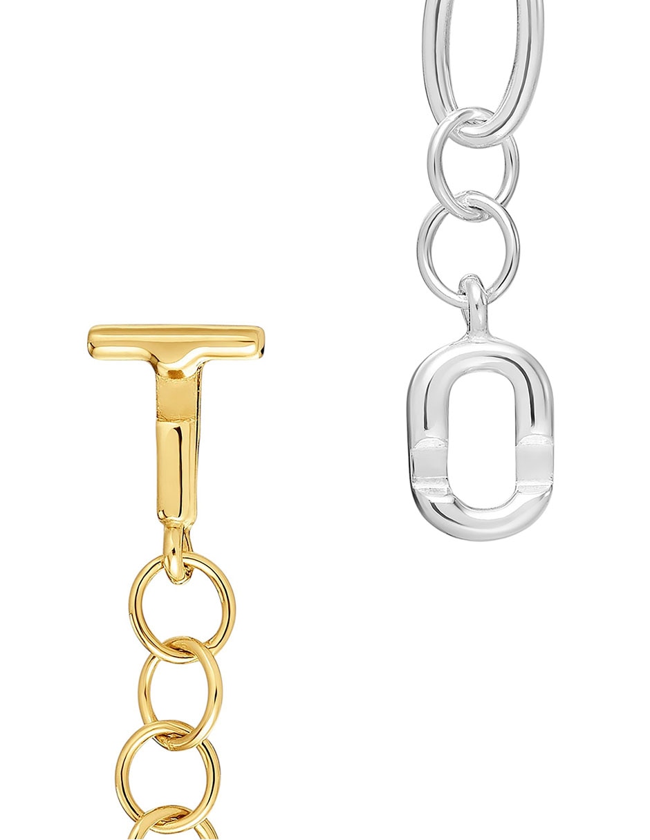 Pulsera de plata P 925 Manifesto acabado baño de oro 3