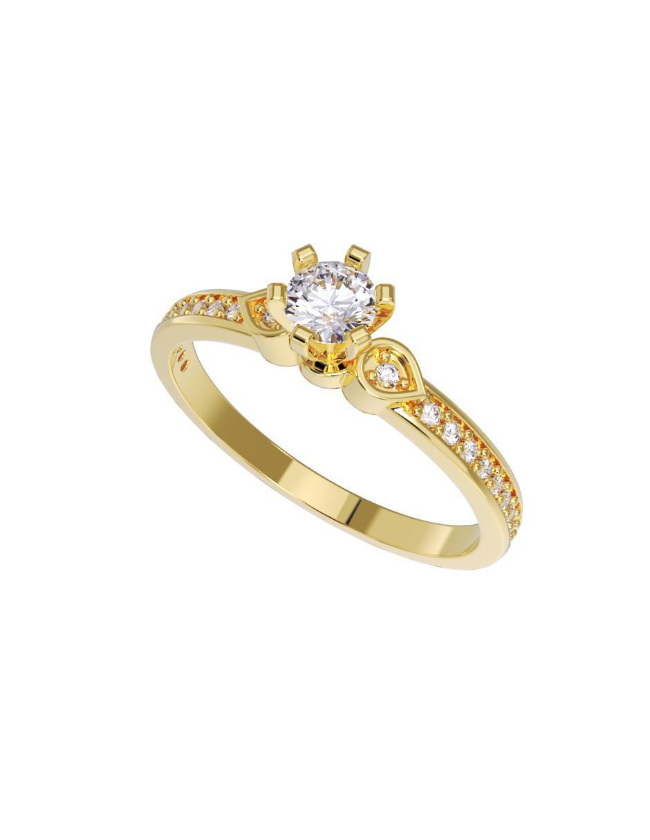 Anillo de compromiso 14 k 2