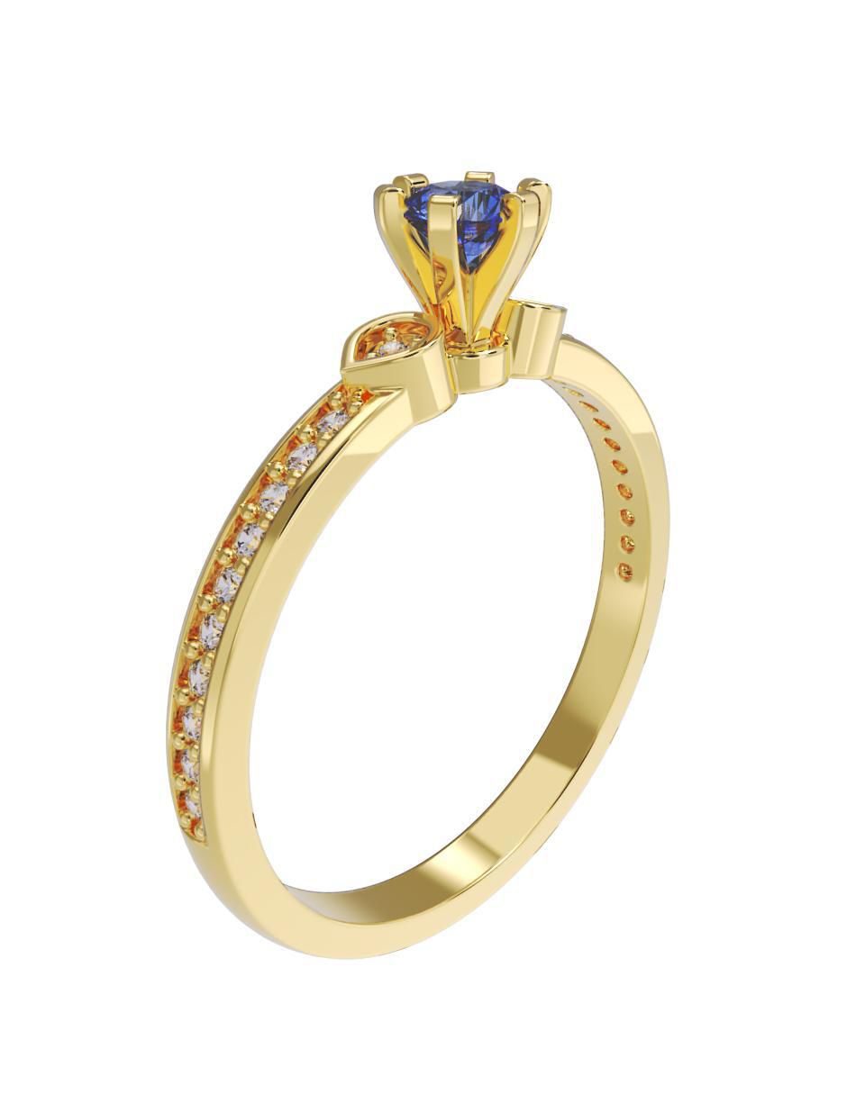 Anillo de compromiso 14 k 4