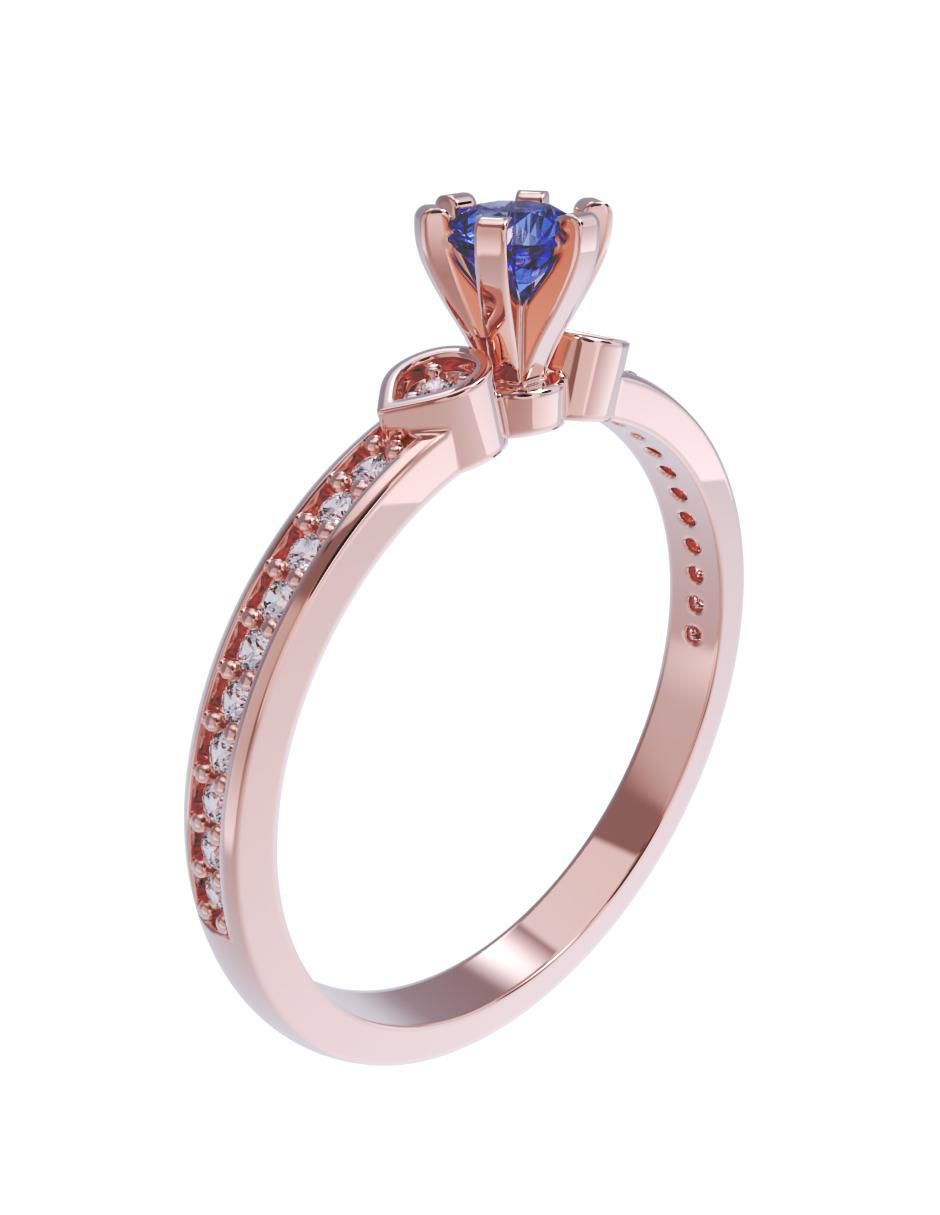 Anillo de compromiso 14 k 3