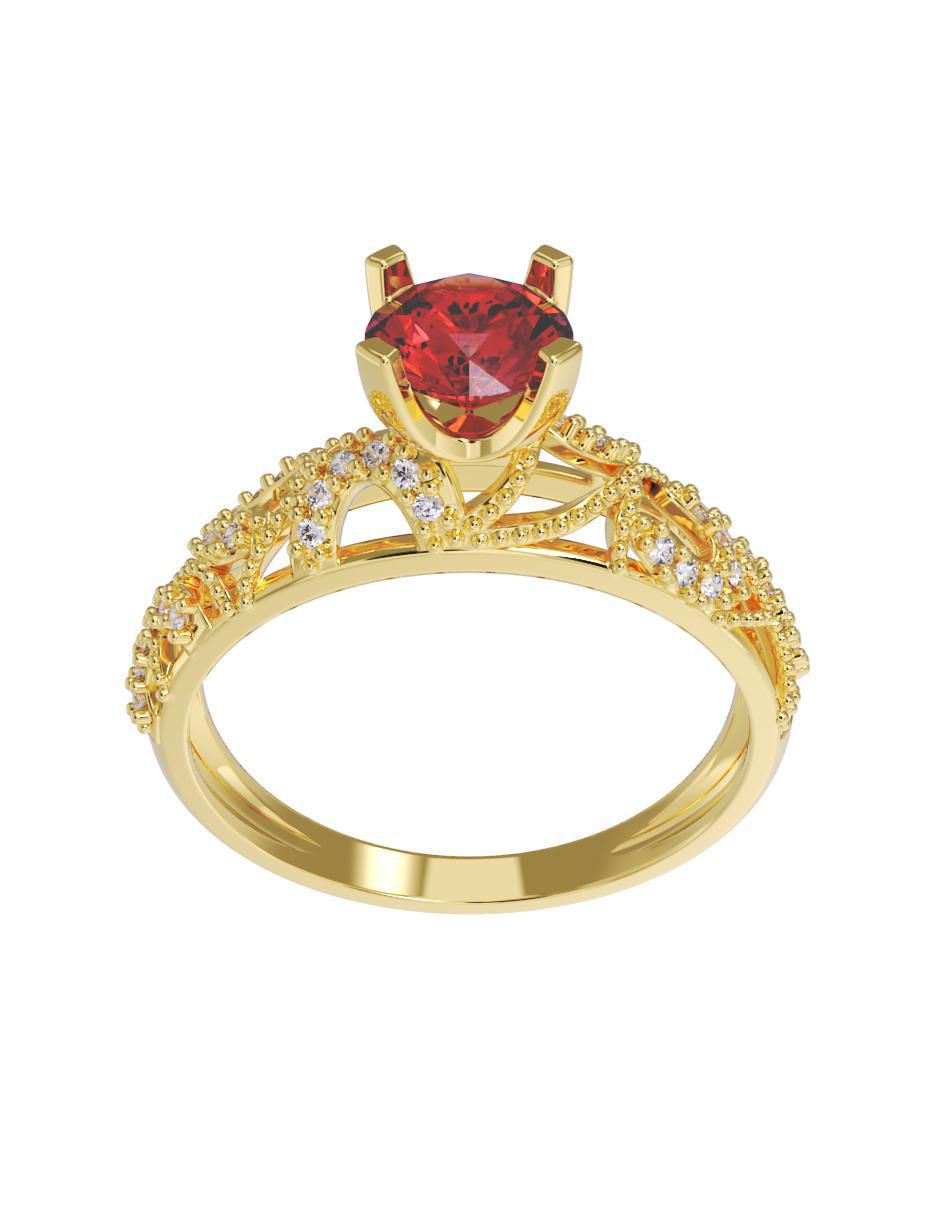 Anillo de compromiso 14 k 4