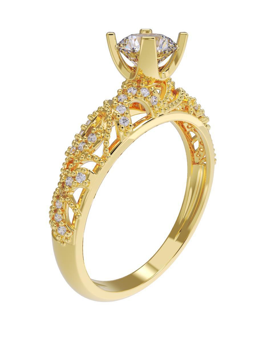 Anillo de compromiso 14 k 3