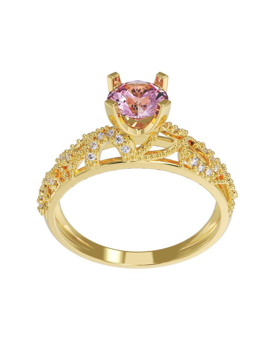 Anillo de compromiso 14 k 4