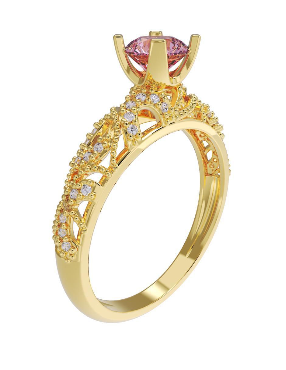 Anillo de compromiso 14 k 3
