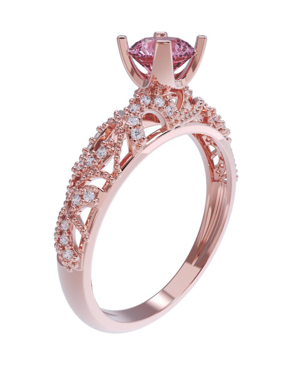 Anillo de compromiso 14 k 3