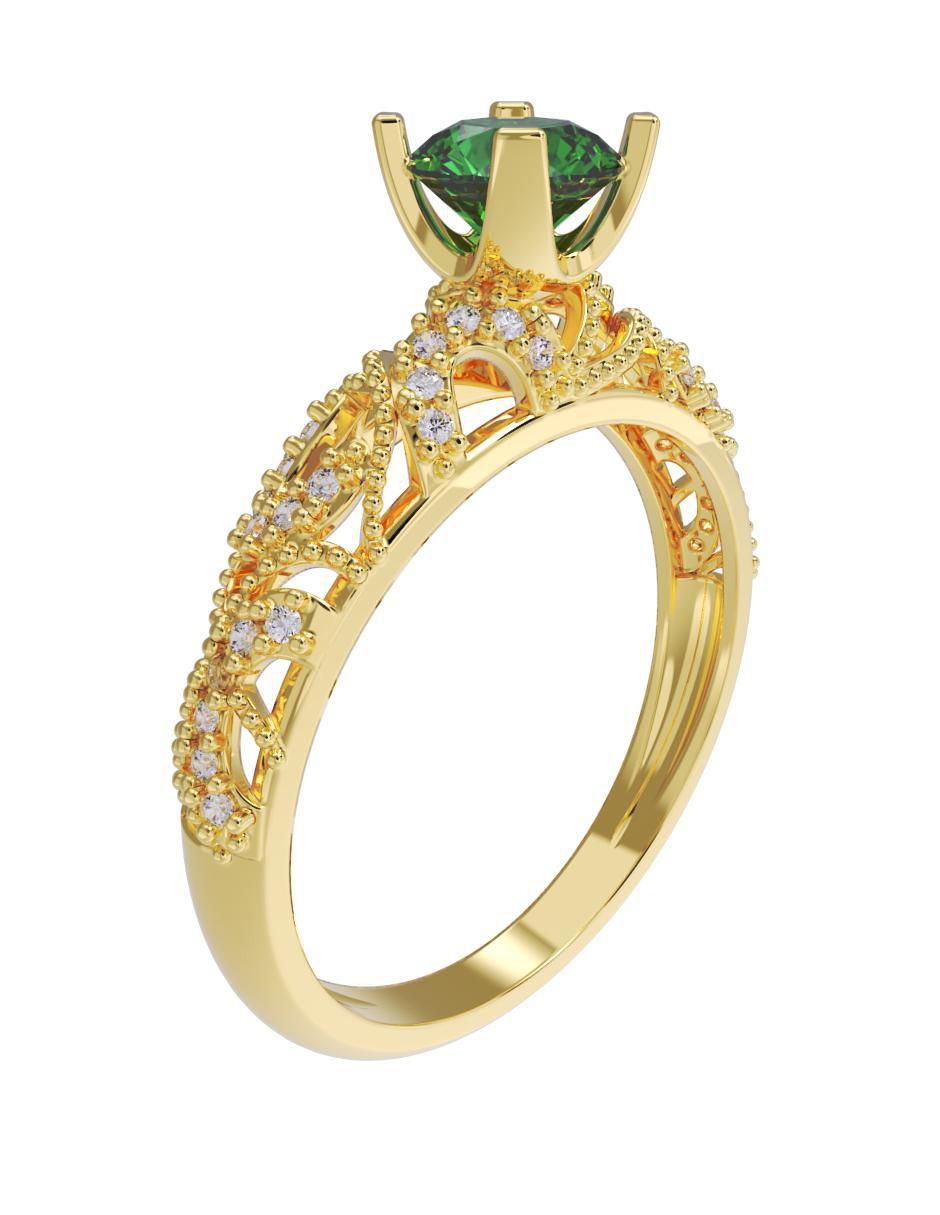 Anillo de compromiso 14 k 3
