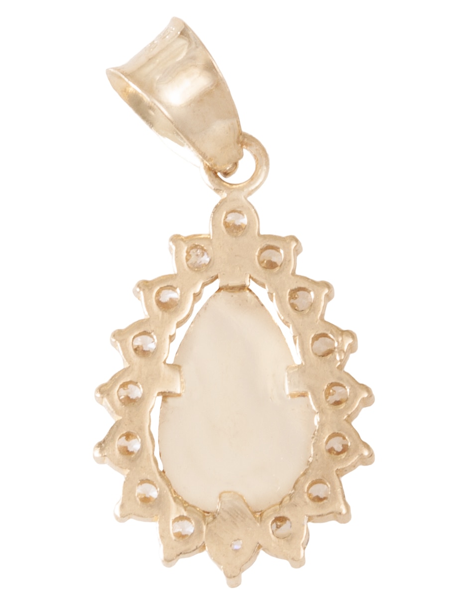 Medalla de gota de oro 14 K zirconia Medalla de gota de oro 14 K zirconia