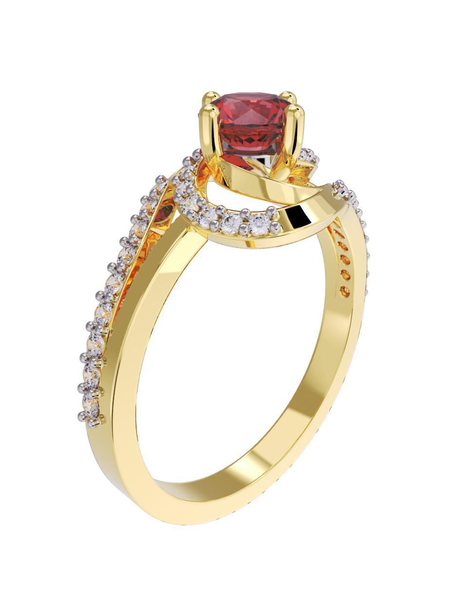 Anillo de compromiso 14 k 3