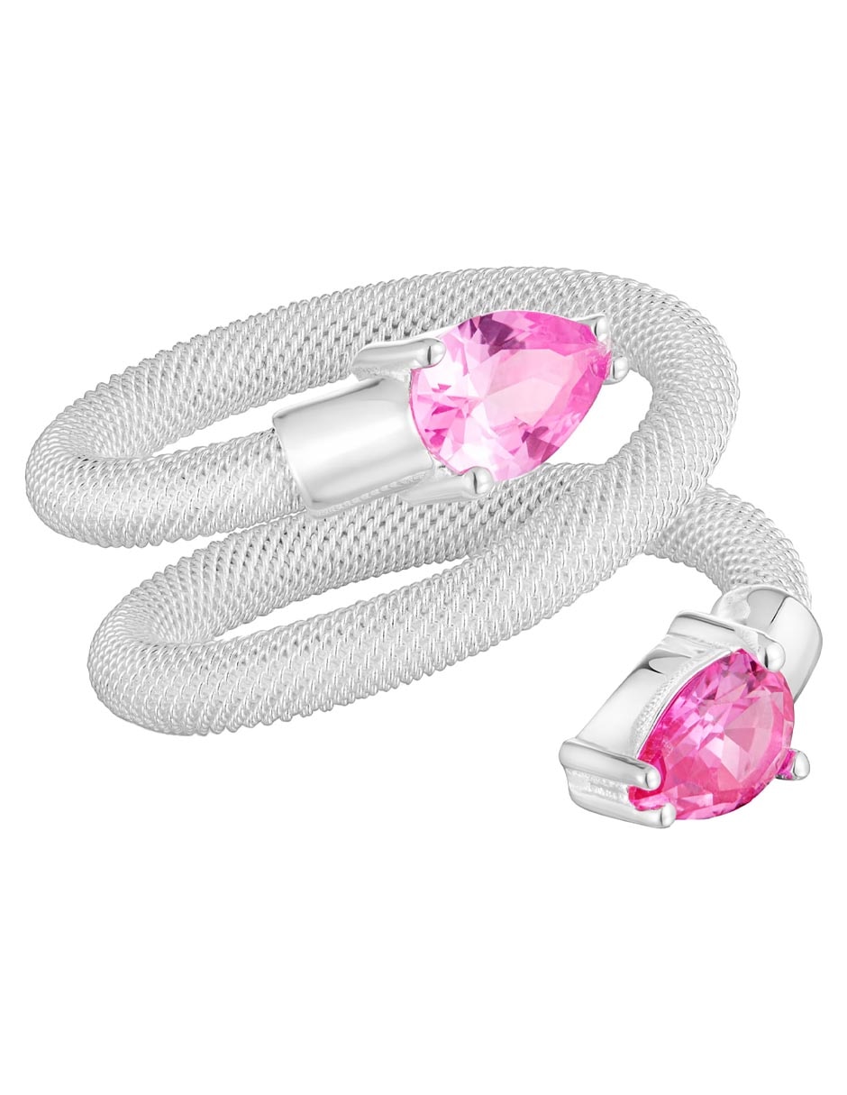 Anillo Mesh Lgg P 925 de plata rubí y zafiro brillante