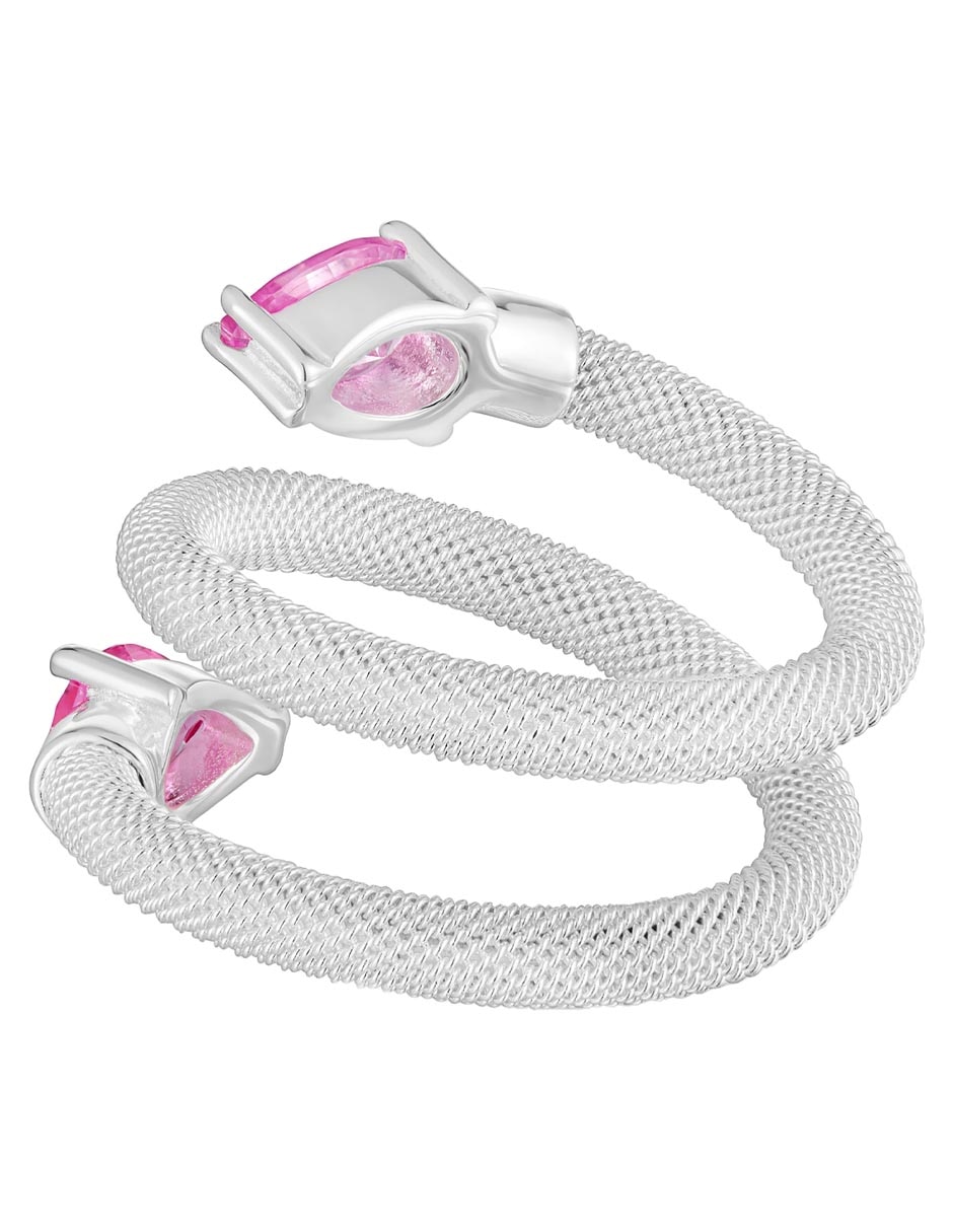 Anillo Mesh Lgg P 925 de plata rubí y zafiro brillante