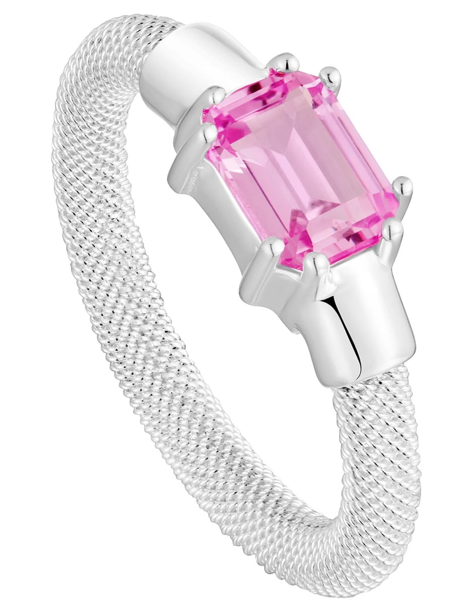 Anillo circular Mesh Lgg P 925 de plata zafiro brillante 5
