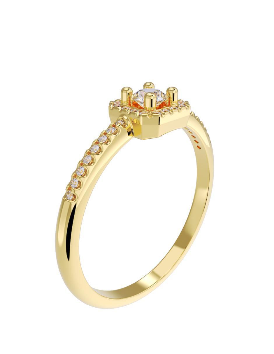 Anillo de compromiso 14 k 4
