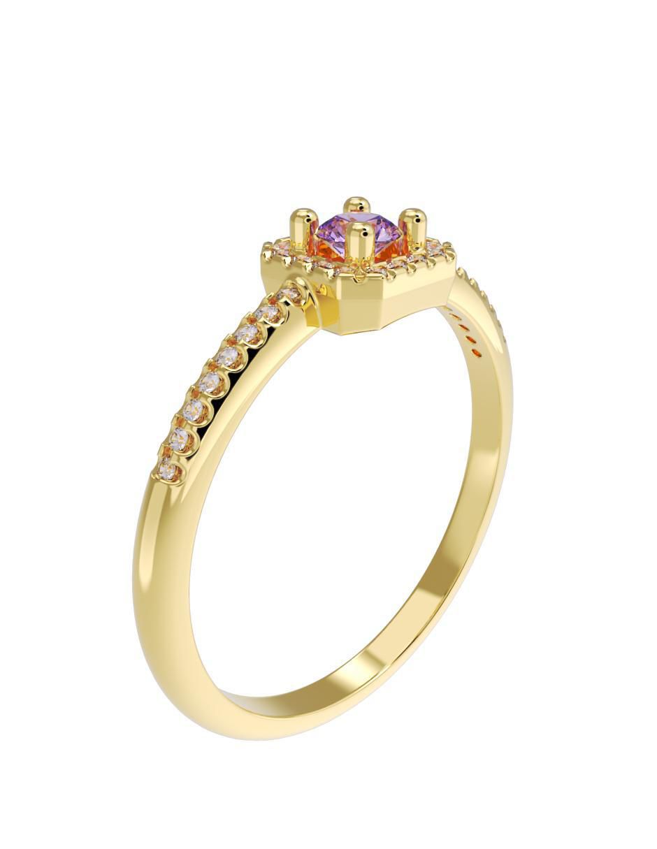 Anillo de compromiso 14 k 3