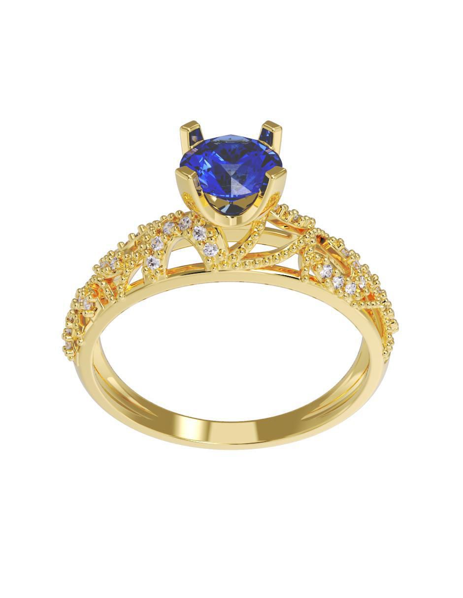 Anillo de compromiso 10 k 3