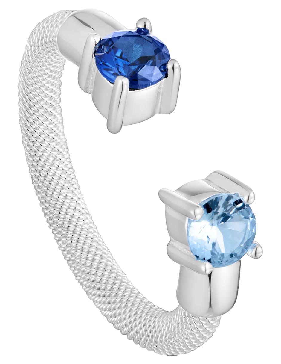 Anillo circular Mesh Lgg P 925 de plata espinela brillante 5