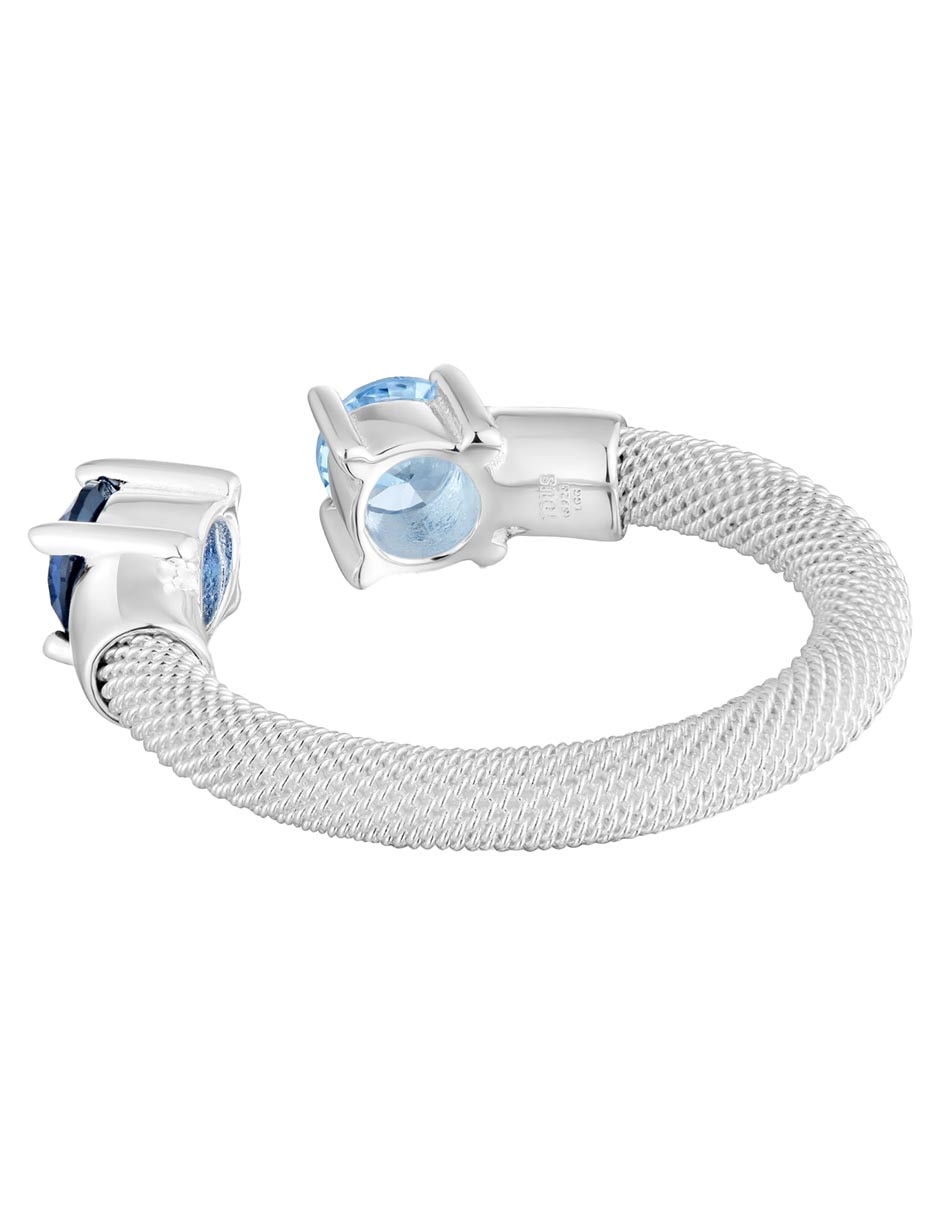 Anillo circular Mesh Lgg P 925 de plata espinela brillante 4