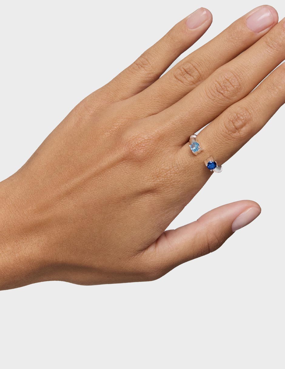 Anillo circular Mesh Lgg P 925 de plata espinela brillante 6