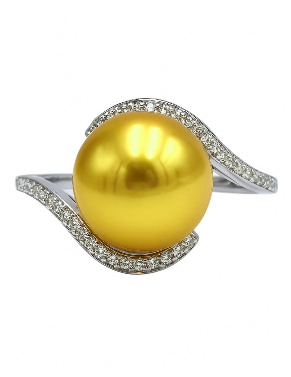 Anillo Aretize brillo de plata P 925 perla brillante