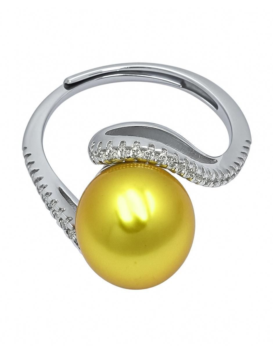 Anillo Aretize brillo de plata P 925 perla brillante