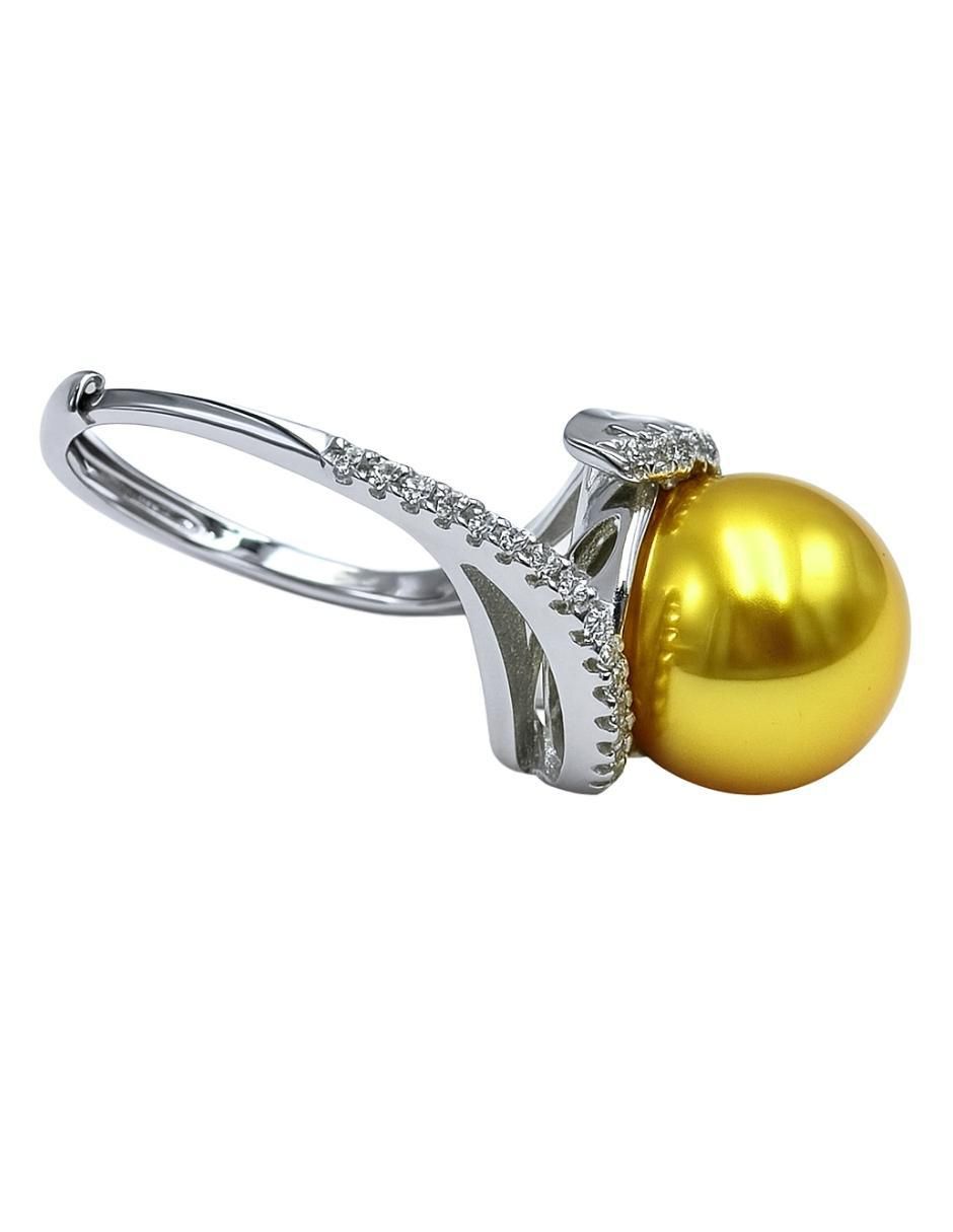 Anillo Aretize brillo de plata P 925 perla brillante
