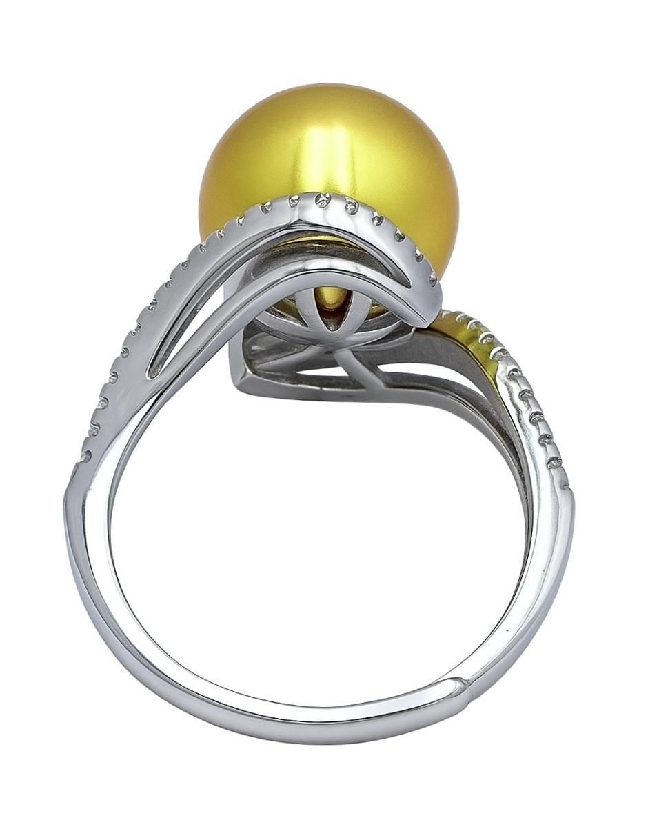 Anillo Aretize brillo de plata P 925 perla brillante