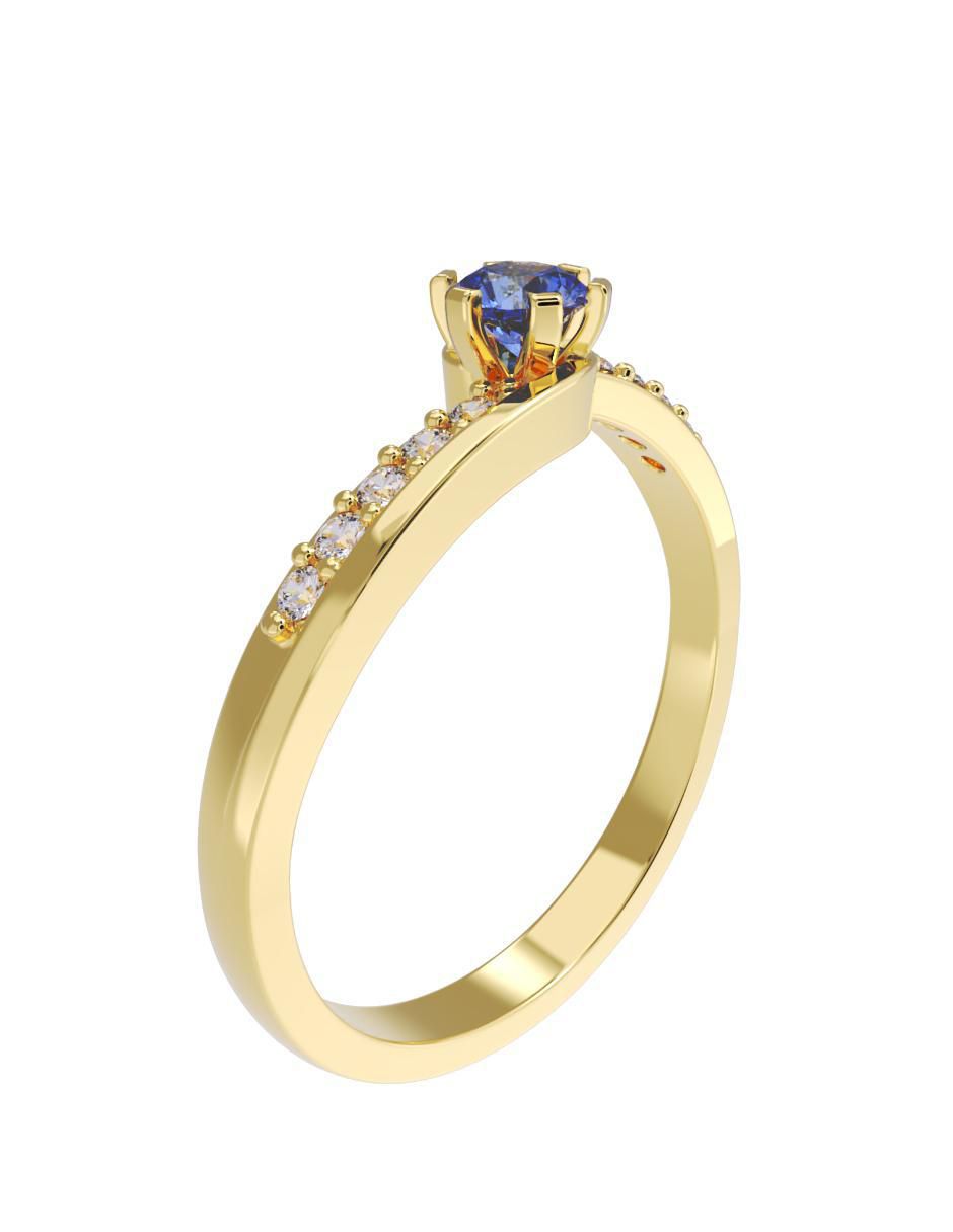 Anillo de compromiso 14 k 3